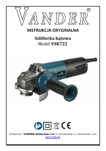 Instrukcja Vander VSK22 Szlifierka kątowa