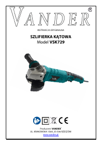 Instrukcja Vander VSK729 Szlifierka kątowa