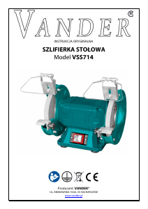 Instrukcja Vander VSS714 Szlifierka stołowa