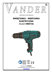 Instrukcja Vander VWE736 Wiertarko-wkrętarka