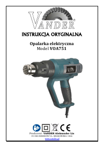 Instrukcja Vander VOA751 Opalarka