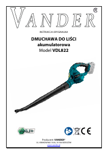 Instrukcja Vander VDL822 Dmuchawa do liści