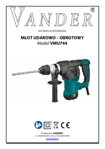 Instrukcja Vander VMU744 Młotowiertarka