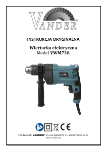 Instrukcja Vander VWM738 Młotowiertarka