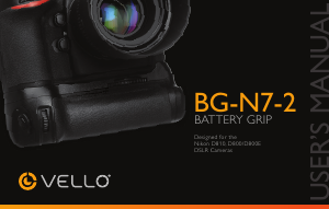 Handleiding Vello BG-N7-2 Battery grip