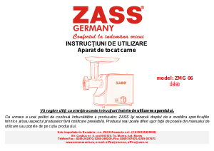 Manual Zass ZMG 06 Tocator carne