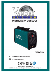 Instrukcja Vander VEW750 Spawarka