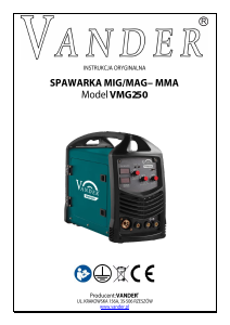 Instrukcja Vander VMG250 Spawarka