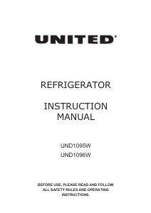 Εγχειρίδιο United UND1096W Ψυγείο