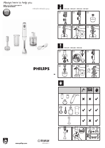 Bruksanvisning Philips HR1600 Daily Collection Stavmikser