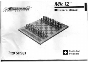 Handleiding SciSys Mk 12 Kasparov Schaakcomputer