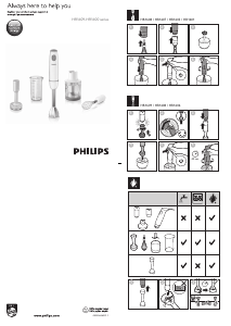 Kullanım kılavuzu Philips HR1602 Daily Collection El blenderi