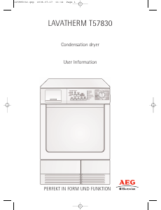 Handleiding AEG-Electrolux T57830 Wasdroger