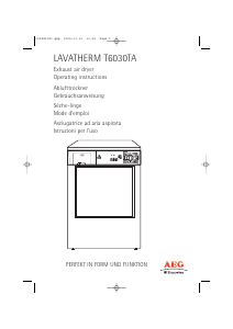 Manual AEG-Electrolux T6030TA Dryer