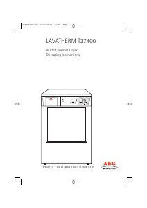 Manual AEG-Electrolux T37400 Dryer