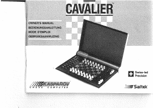 Manual Saitek Cavalier Kasparov Chess Computer