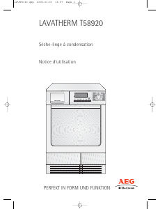 Mode d’emploi AEG-Electrolux T58920 Sèche-linge