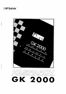 Bedienungsanleitung Saitek GK 20000 Kasparov Schachcomputer