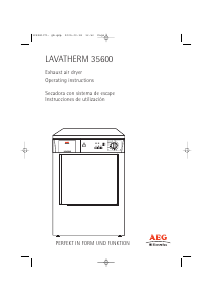 Manual AEG-Electrolux T35600 Dryer