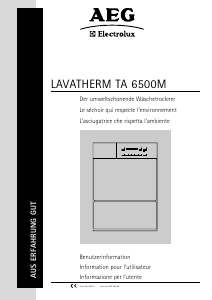 Manuale AEG-Electrolux TA6500MRE Asciugatrice