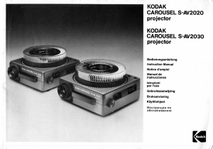Manual Kodak S-AV2020 Carousel Projector