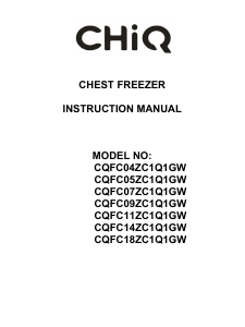 Handleiding Chiq CQFC07ZC1Q1GW Vriezer