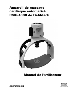 Mode d’emploi Defibtech RMU-1000 L’appareil de massage cardiaque