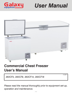 Manual Galaxy 360CF18 Freezer