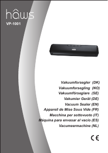 Manuale Haws VP-1001 Macchina per sottovuoto