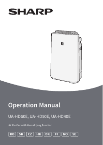 Manuale Sharp UA-HD50E-L Purificatore d'aria