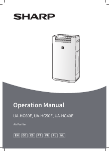 Manual Sharp UA-HG40E-L Purificador de ar