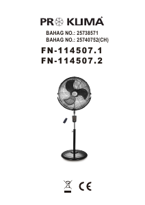 Kullanım kılavuzu Proklima FN-114507.2 Fan