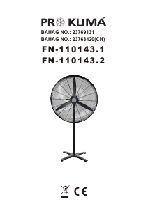 Priročnik Proklima FN-110143.1 Ventilator