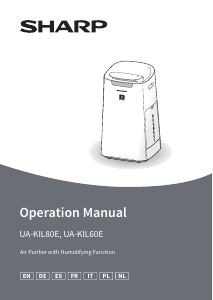 Mode d’emploi Sharp UA-KIL60E-W Purificateur d'air