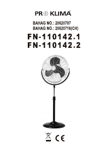 Kullanım kılavuzu Proklima FN-110142.1 Fan