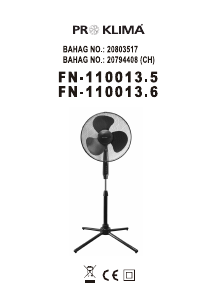 Kullanım kılavuzu Proklima FN-110013.6 Fan