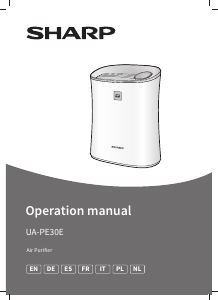Manual Sharp UA-PE30E-WB Air Purifier