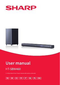Manual de uso Sharp HT-SBW460 Sistema de home cinema