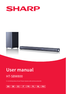 Manual de uso Sharp HT-SBW800 Sistema de home cinema