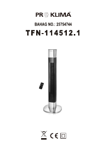 Manual de uso Proklima TFN-114512.1 Ventilador