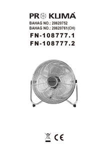 Priročnik Proklima FN-108777.1 Ventilator