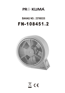 Rokasgrāmata Proklima FN-108451.2 Ventilators