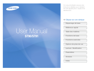 Mode d’emploi Samsung ST91 Appareil photo numérique