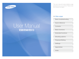 Manual Samsung ES13 Digital Camera