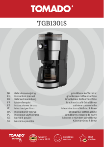 Manual de uso Tomado TGB1301S Máquina de café