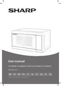 Kullanım kılavuzu Sharp YC-MS02E-B Mikrodalga