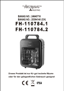 Manuale Voltomat FH-110784.1 Termoventilatore