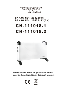 Használati útmutató Voltomat CH-111018.1 Hősugárzó