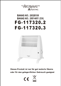 Kullanım kılavuzu Voltomat FG-117320.3 Isıtıcı