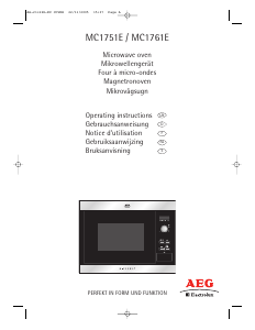 Bedienungsanleitung AEG-Electrolux MC1751E-B Mikrowelle